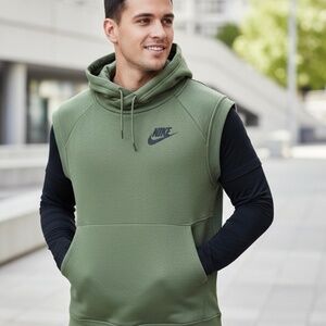 NIKE FUNNEL NECK SLEEVELESS SWEATSHIRT